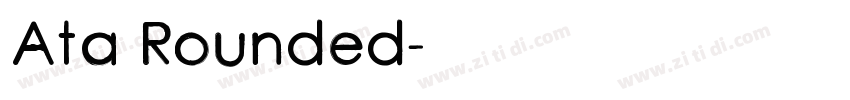 Ata Rounded字体转换